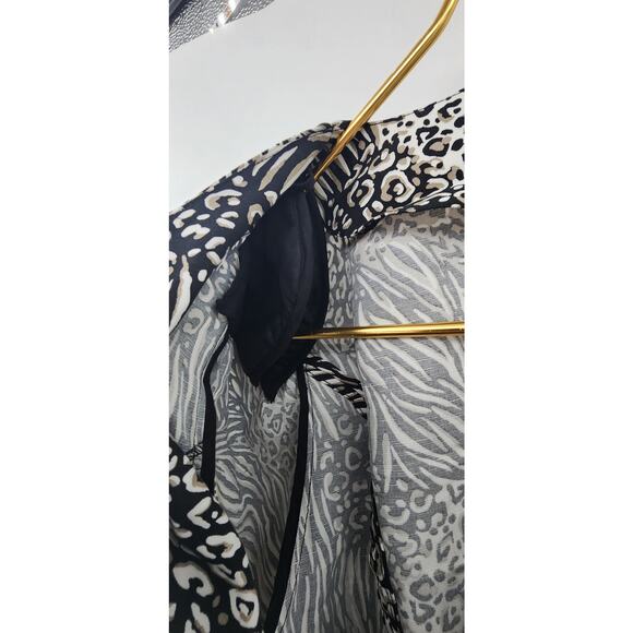 New NWT & Other Stories Animal Print Peplum Duo Button Wrap Blouse Top US 8 - Picture 9 of 12